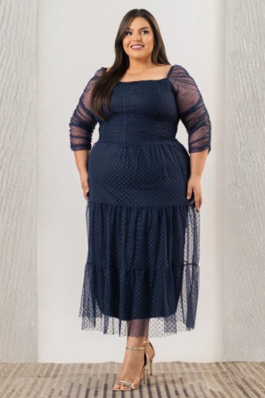 Vestido Plus Size – Tully Poá