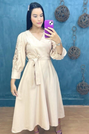 Vestido Evasê Bordado – Alfaiataria Bordado