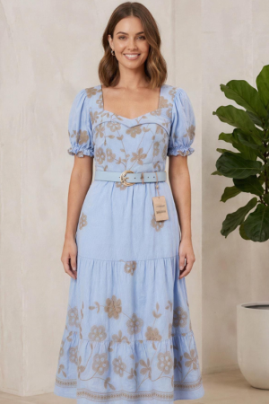 Vestido Bordado – CREPE DUNNA
