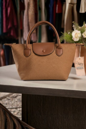 Bolsa Média Marrom com Alça e Zíper