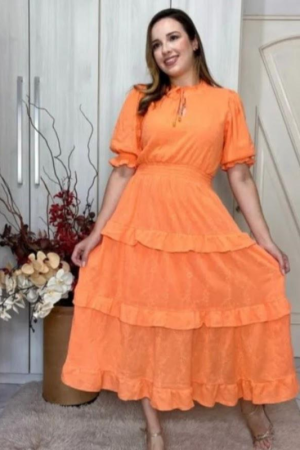 Vestido Midi Bordado – Nas Marias